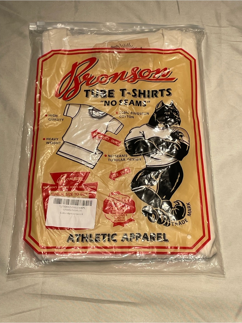 Bronson Mfg. Co. Loop-wheel Tubular T-Shirt Apricot Men’s Large NWT